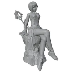 Miniatura anime impresa en 3D sin montar ni pintar para decorar