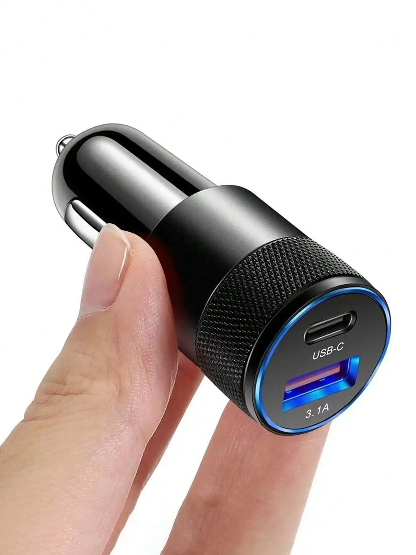 Cargador coche USB-PD carga rápida – Aluminio