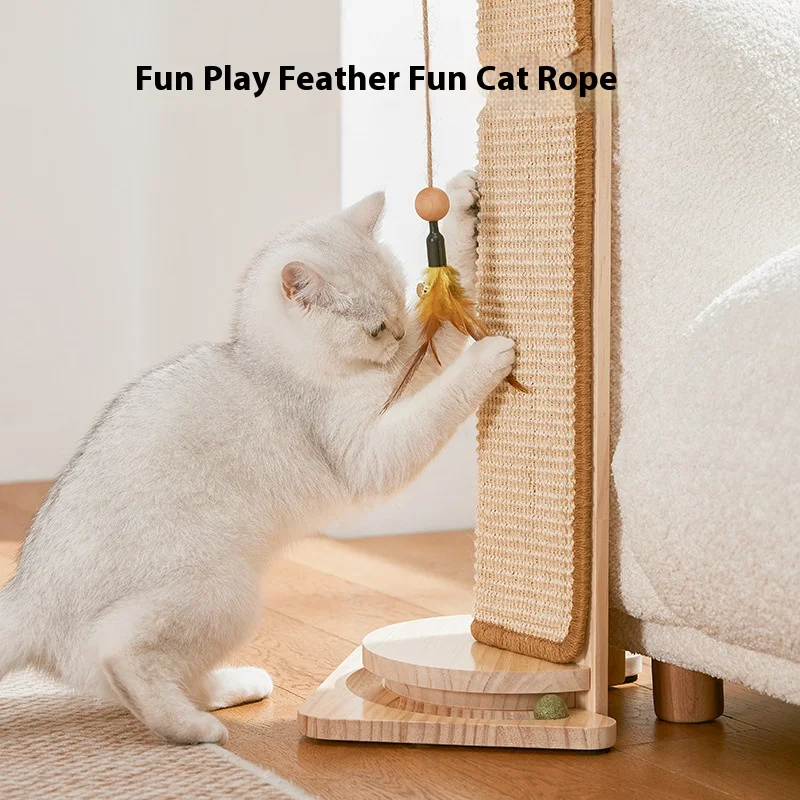 Estera rascadora de Sisal Natural para gatos, esteras para rascar gatos, alfombra Horizontal para rascar el suelo del gato, protege el sofá y las alfombras - imagen 4