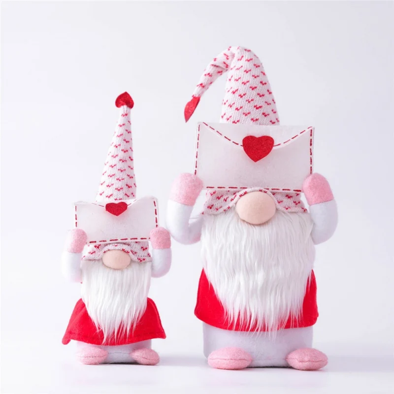 Muñeco Rudolph de San Valentín para ventana Gnomo decorativo - imagen 4