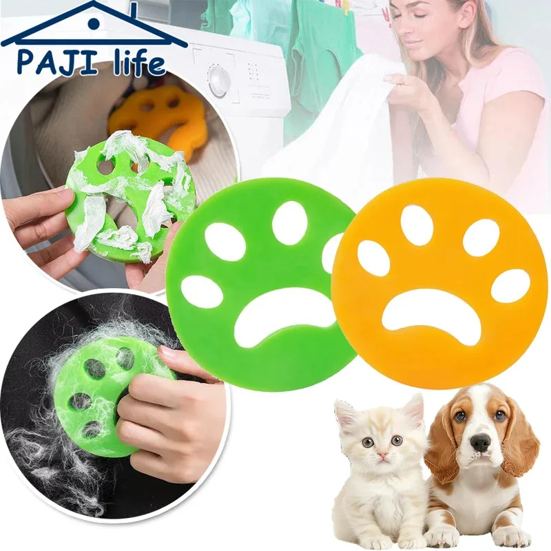 Removedor de pelo para mascotas, lavadora de ropa, recolector de pelusas de piel de perro y gato de silicona reutilizable, accesorios de herramientas de limpieza del hogar