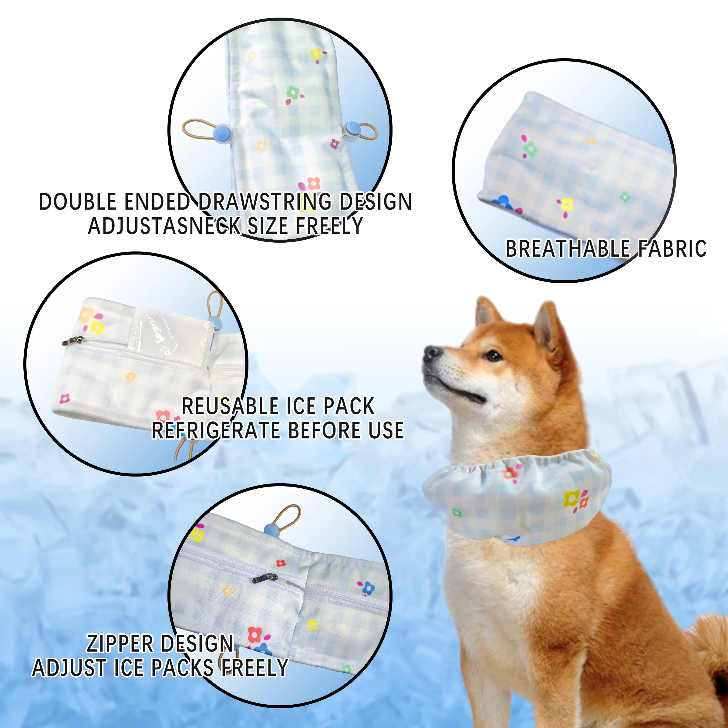 Collar refrigerante para perros y gatos – bufanda de hielo fresca - imagen 2