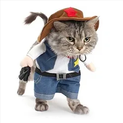 Disfraz vaquero mono con capucha para gatos y perros – Halloween