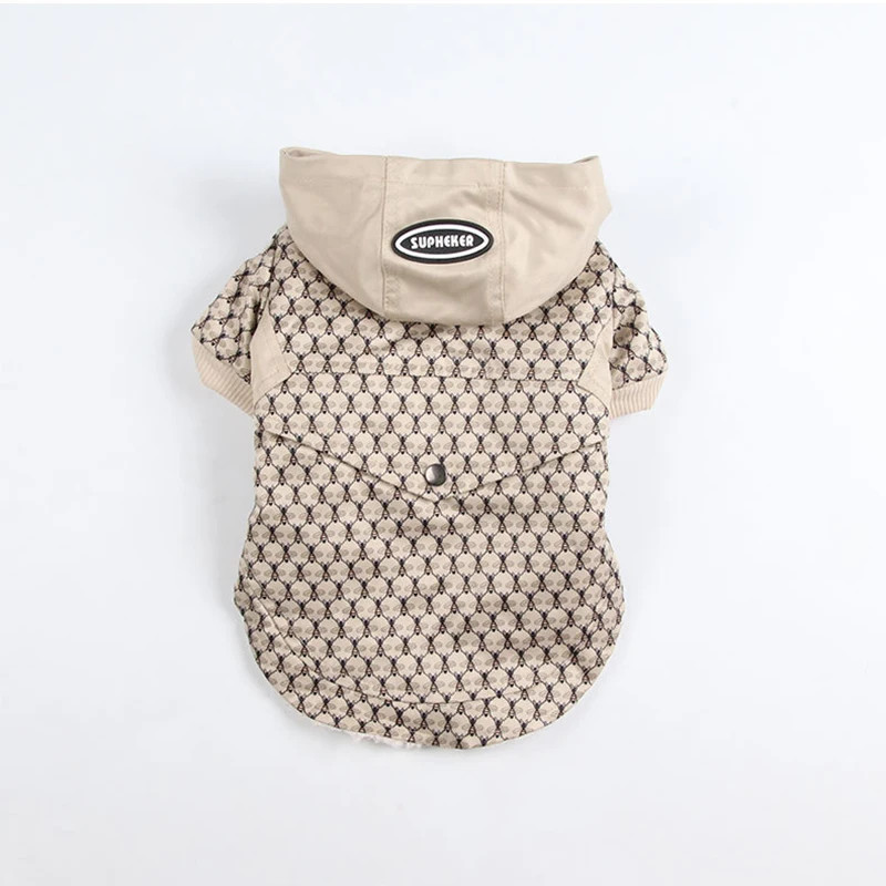 Chaqueta de invierno para perro, Abrigo acolchado grueso y cálido, ropa de lujo para mascotas, Bulldog Francés, cachorro, a prueba de viento, caniche - imagen 2