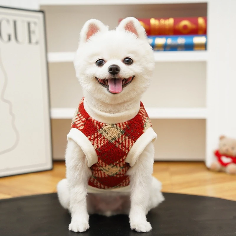 Sudadera terciopelo suave invierno para Bulldog Francés y gatos - imagen 5