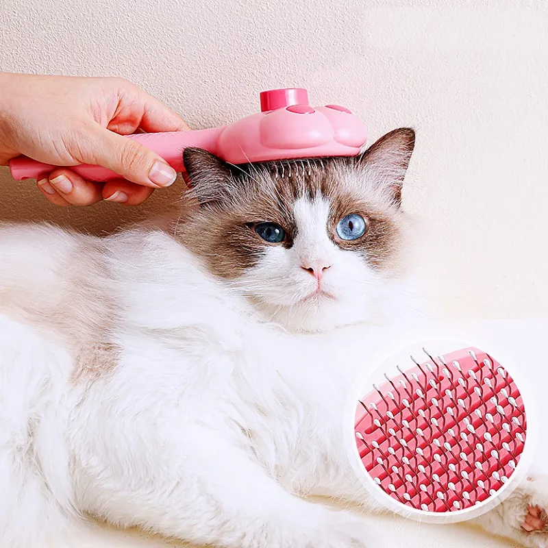 Dog Brush Self Cleaning Cat Brush Automatic Dogs Comb One Button Pet Hair Remover Dog Grooming Massage Cat Brushes Pet Products - imagen 2