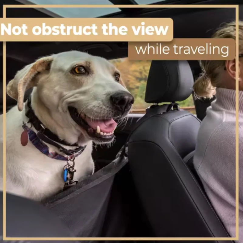 Soporte de seguridad seguro para mascotas, hamaca, funda para asiento de coche para perros, impermeable, similar a cuero, estera protectora para asiento trasero para mascotas viajantes - imagen 2