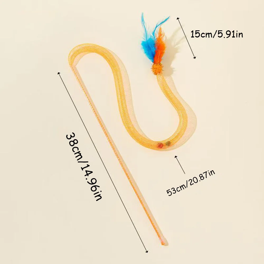 Juguete rompecabezas para gatos: cuerda elástica con forma de serpiente con hierba gatera y campana, varita interactiva masticable para gatos, - imagen 4