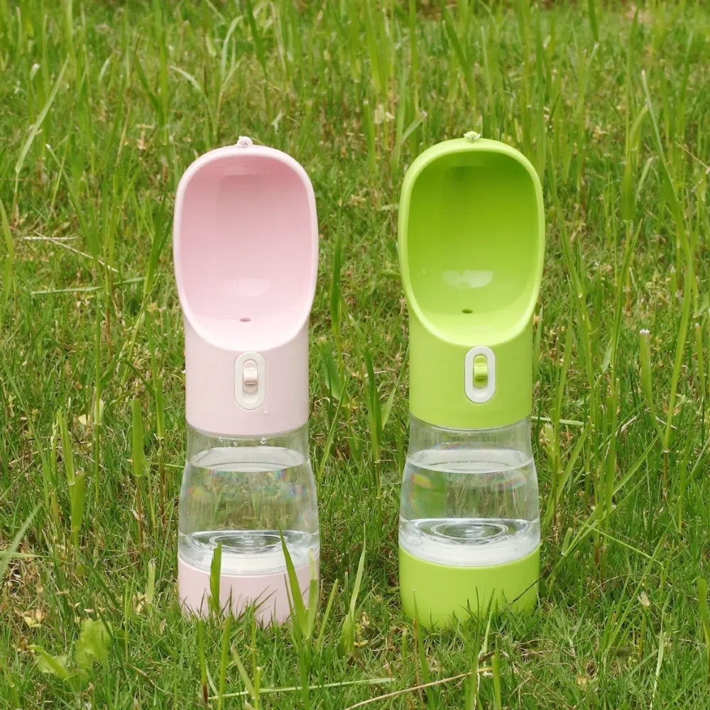 Botella de agua portátil 2 en 1 para perros con contenedor de comida para mascotas grandes y pequeñas, tazón alimentador de agua, dispensador de agua, suministros para Chihuahua - imagen 3