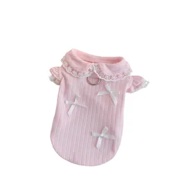 Chaleco de encaje con lazo para perros pequeños Teddy y Yorkshire