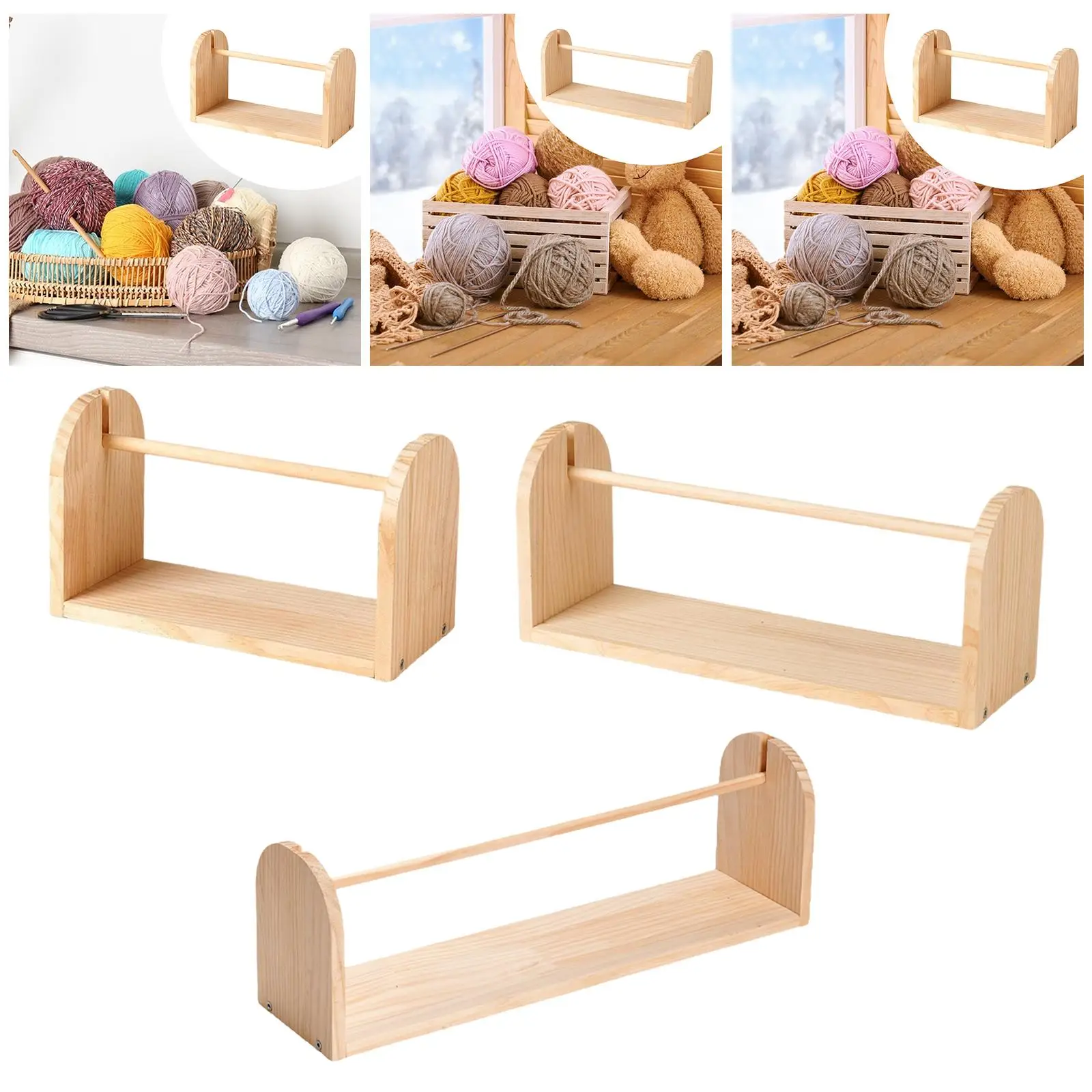 Organizador de soporte de hilo de ganchillo, resistente, horizontal, portátil, soporte para bolas de hilo, regalo para amantes del tejido, - imagen 4