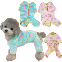 Pijama invierno para perro salchicha – Mono de lana azul y rosa