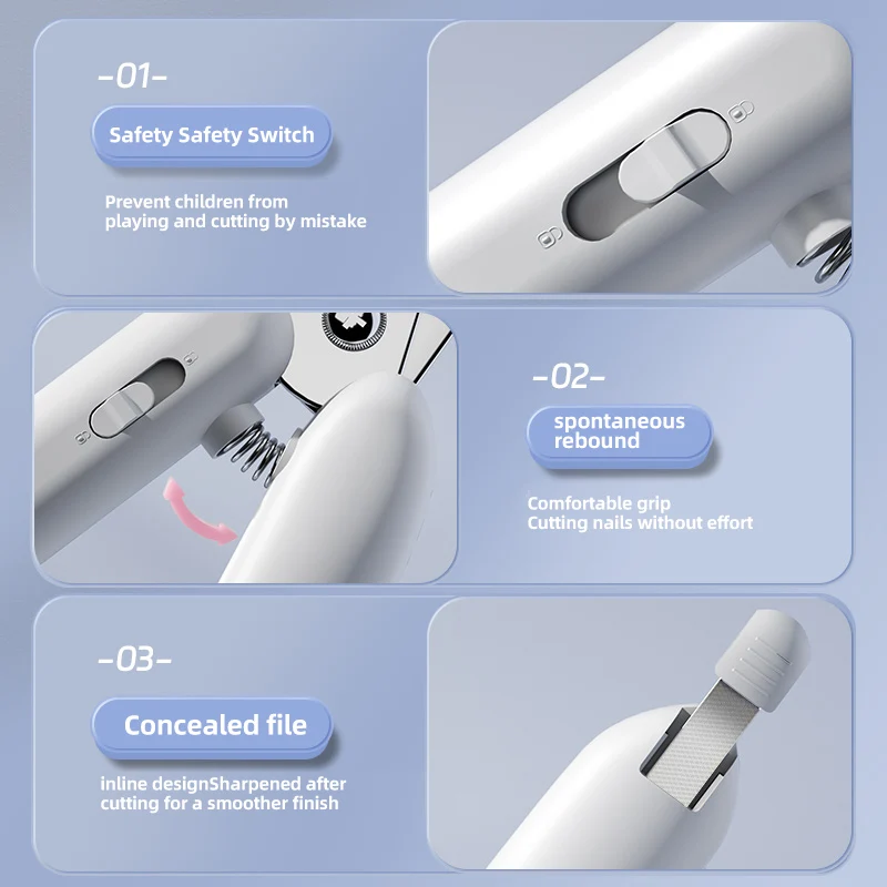 HOOPET-cortaúñas para gatos, mascota, perro, cachorro, principiante, especial, garra para gato, molienda de uñas, tijeras para perros grandes y pequeños, cortaúñas - imagen 5