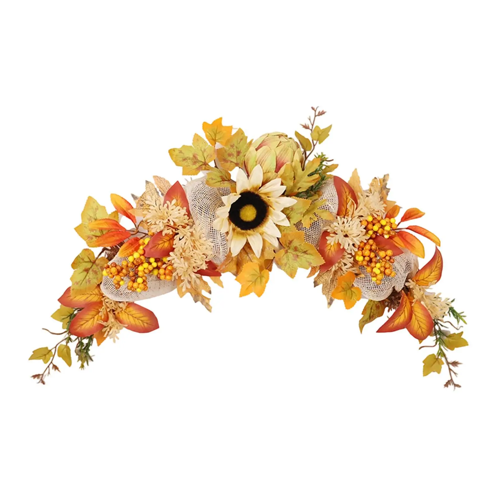 Fall Swag Sunflower Table Centerpiece Welcome Sign Flowers Ornament Artificial Floral Swag Fall Swag Sunflower Table Centerpiece Welcome Sign Flowers Ornament Artificial Floral Swag
