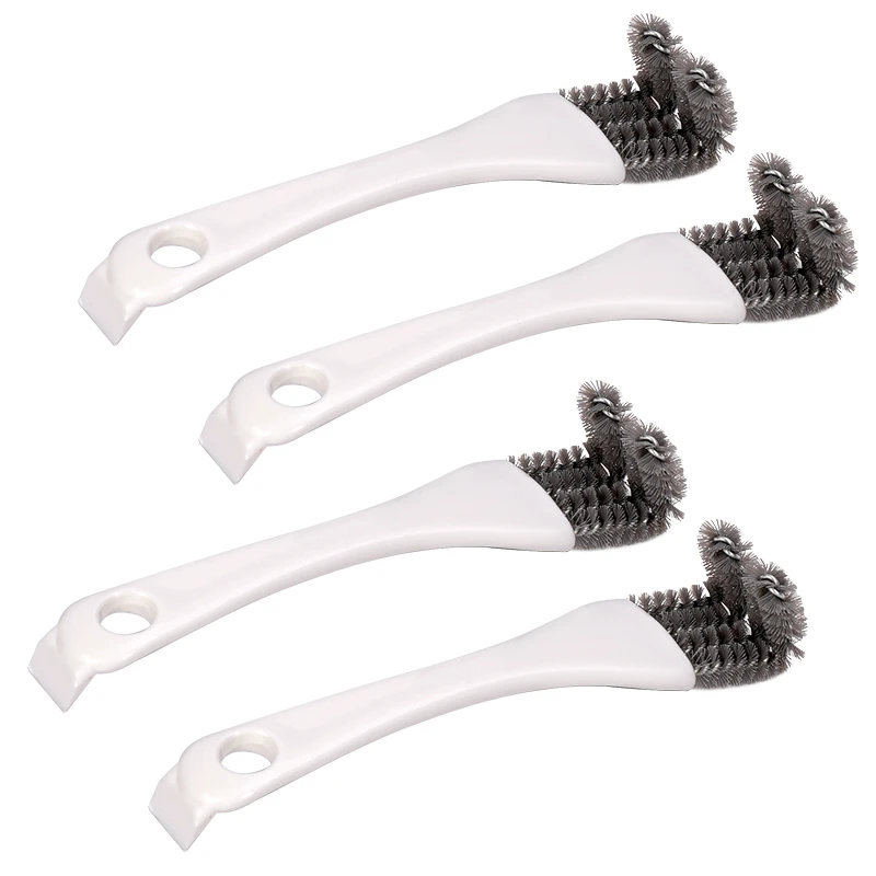 1/2/4 Uds cepillo de limpieza de jaulas de pájaros cepillo de limpieza de huecos multifuncional con mango largo jaula de conejo para hámster cepillo de limpieza de nailon