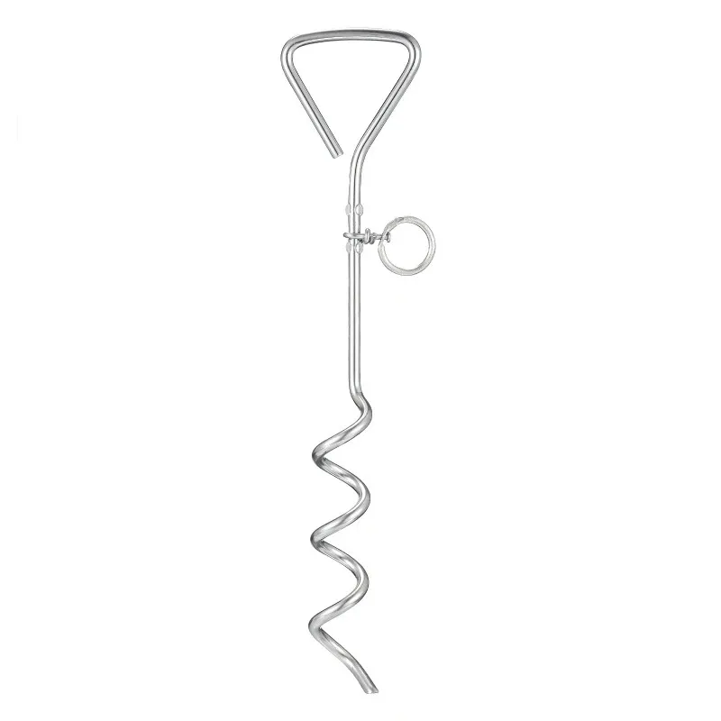 Estaca de amarre para perros, estacas para perros grandes, pila fija, correa de tierra, Cable de hierro resistente