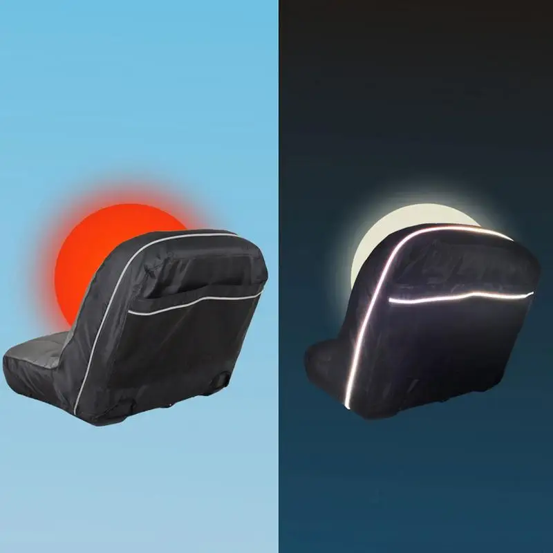Funda Universal para asiento de cortacésped, almohadilla acolchada para asiento de Tractor, bolsa de malla de almacenamiento para cortacésped de vehículos agrícolas pesados - imagen 4