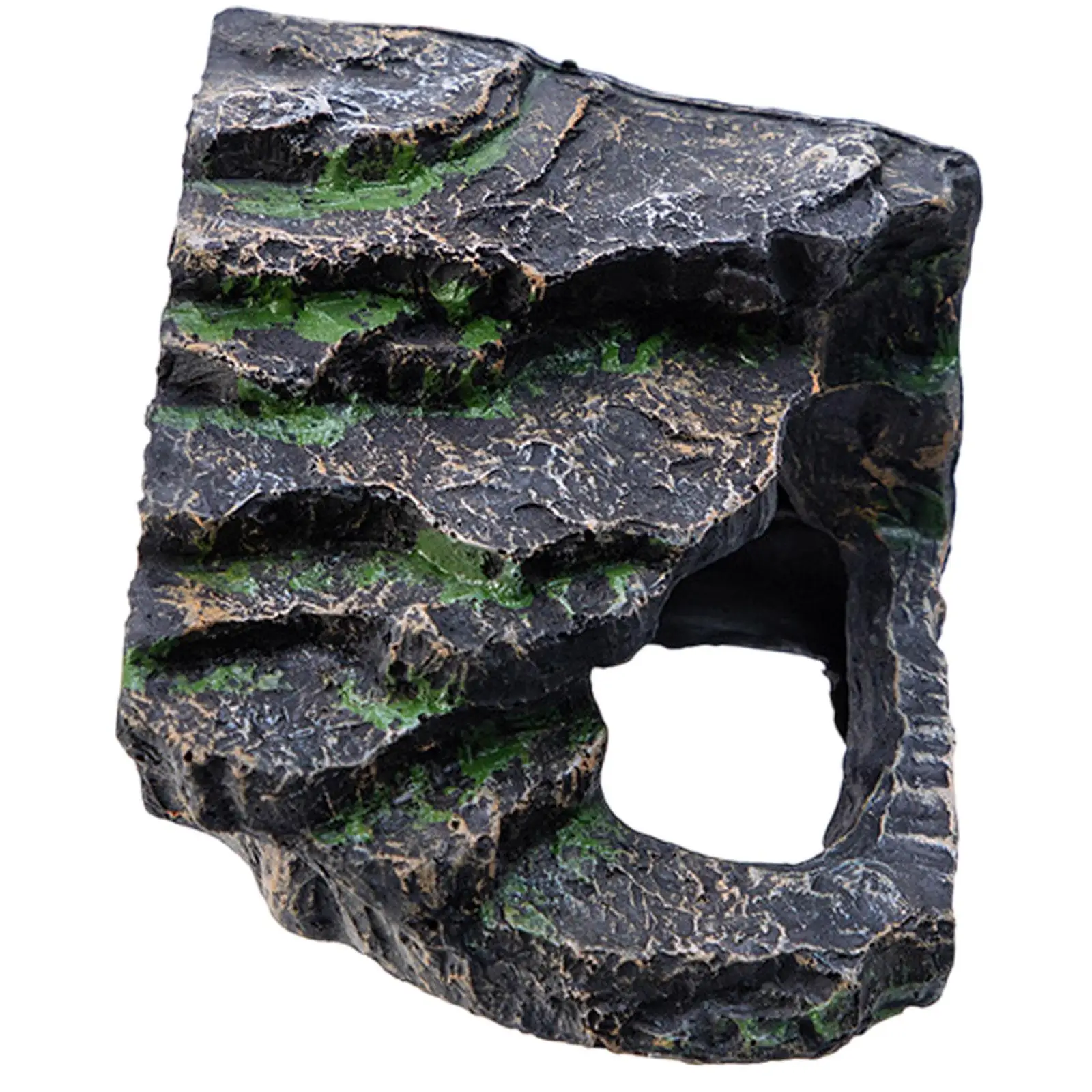 Resin Reptile Rock Hideout Turtles Basking Platform Aquarium Tank Accessories Landscape for Bearded Dragon Aquatic Turtles