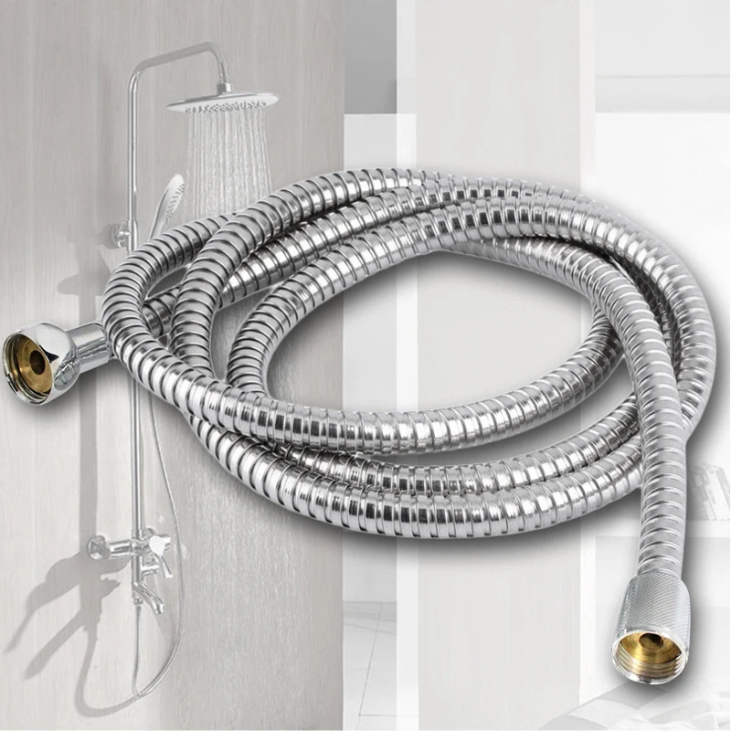 Manguera de ducha Flexible de acero inoxidable, extensión de manguera de agua de ducha de baño larga, tubería de plomería, tubo de tracción, accesorios de baño - imagen 3