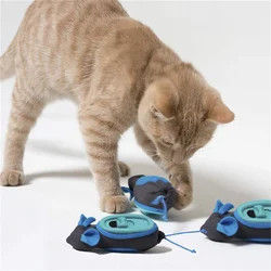 Dispensador de comida interactivo para gatos – Juguete alimentador lento
