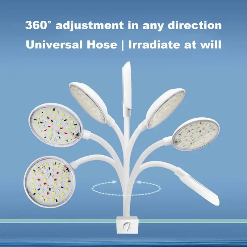 Lámpara con Clip para pecera de 5W/7W, espectro completo LED de alimentación USB, iluminación de algas impermeable, luz de tanque de 360 grados para peceras de tortugas - imagen 3