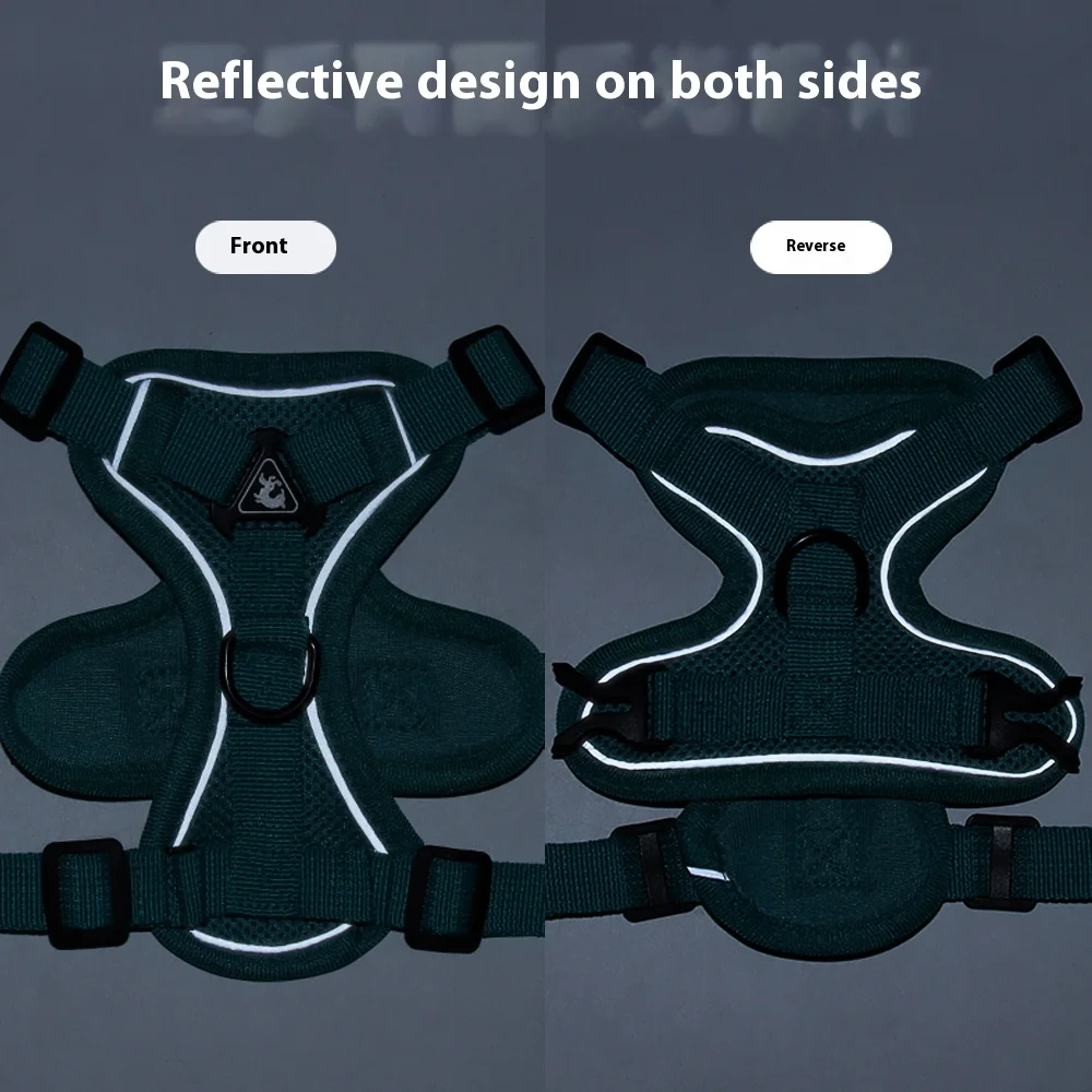 Nuevo chaleco reflectante con arnés para perros, transpirable, fácil de usar, cómodo arnés ajustable para mascotas para perros pequeños y medianos - imagen 4