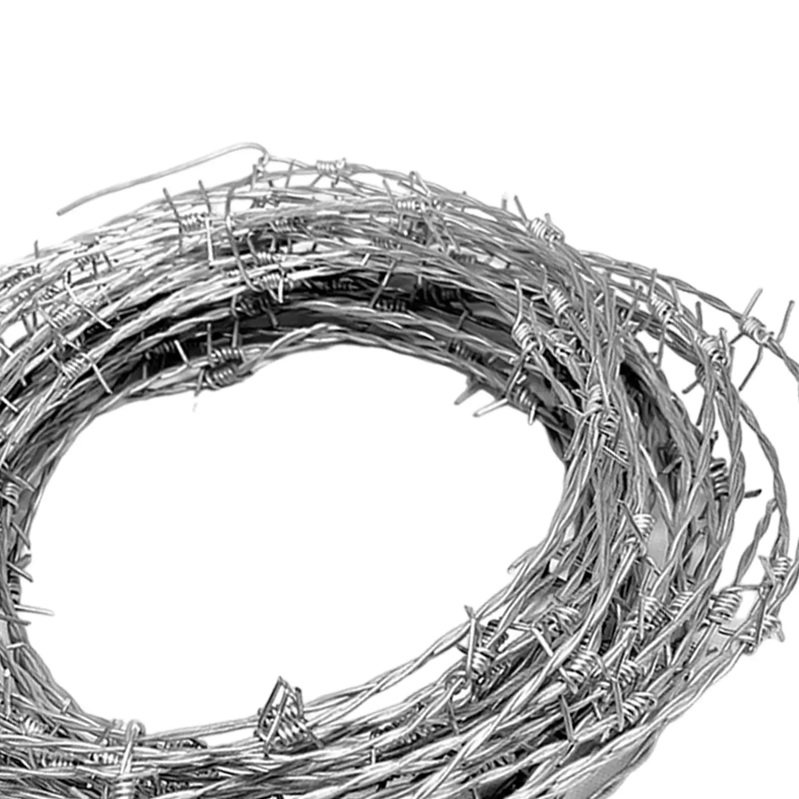 Barbed Wire Easy to Install Stable Wear Resistant Barbed Wire Roll for Construction Sites Home Bird Feeder Crafts Warehouse