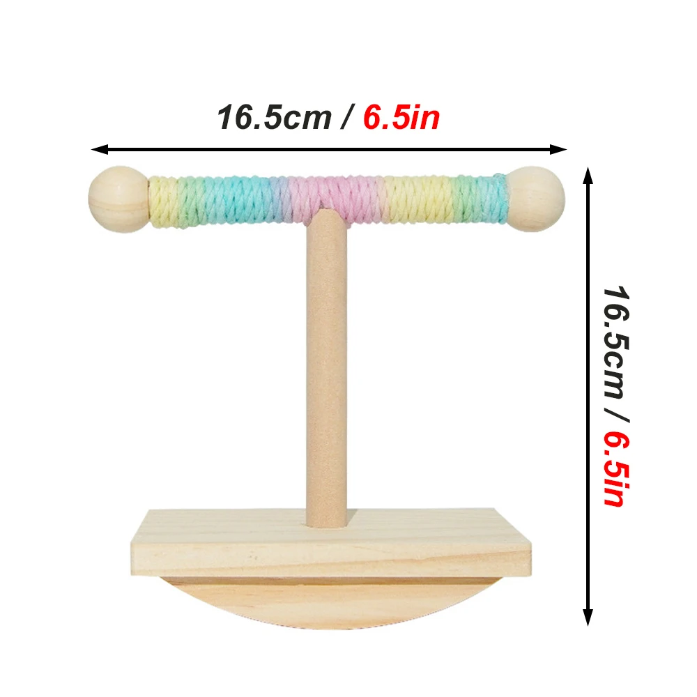 Juego de loros de Sisal de madera maciza, juguetes de pie, columpio interactivo y percha para pájaros pequeños, estación de entrenamiento, juguete oscilante en relieve, 1 ud. - imagen 2