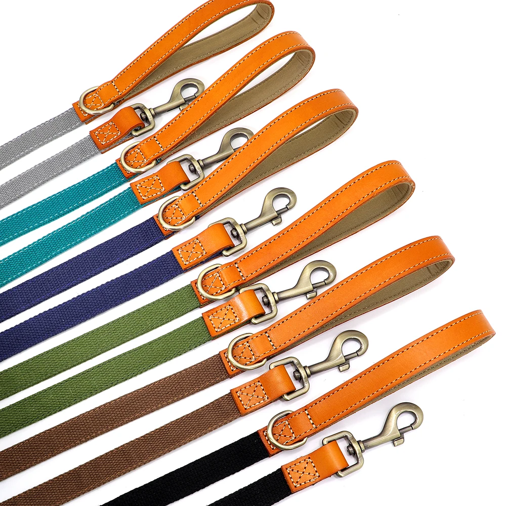 Collar para perro, conjunto de correa, Collar de cuero de nailon para perros, collares con etiqueta de identificación para mascotas, cuerda de plomo para caminar de 5 pies para perros y Pug - imagen 2