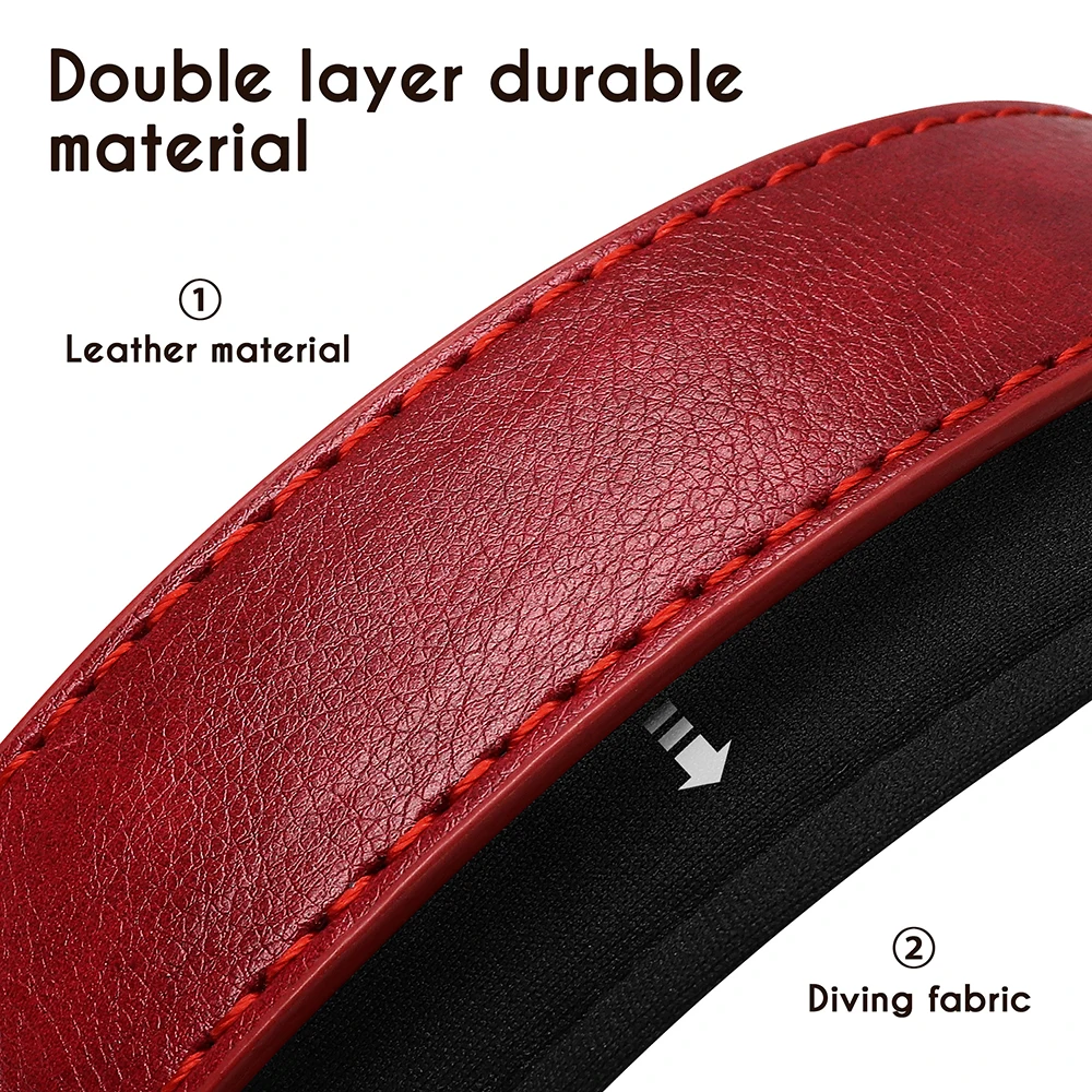 Collar de perro acolchado de cuero personalizado, placa de identificación personalizada, collares para mascotas para perros pequeños y medianos, accesorios duraderos - imagen 4