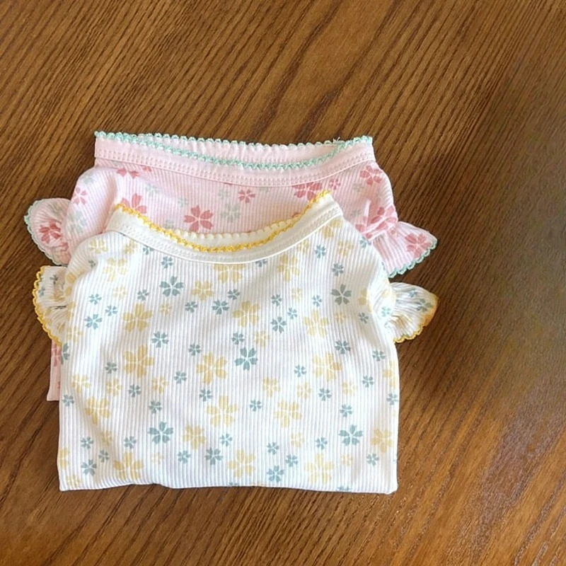 Camisa Base de manga voladora Floral de primavera para mascotas, chaleco fino para gatos, chaleco para perros pequeños, ropa para cachorros pequeños - imagen 5