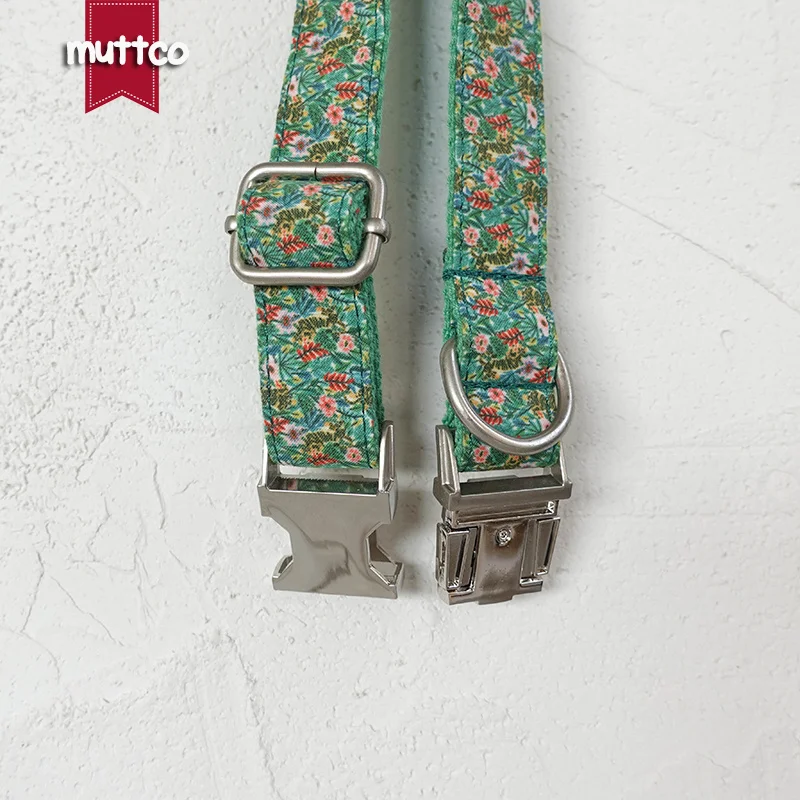 MUTTCO-collar con pajarita para perro, correa ajustable con placa de identificación para cachorro, 5 tamaños, UDC126 - imagen 4