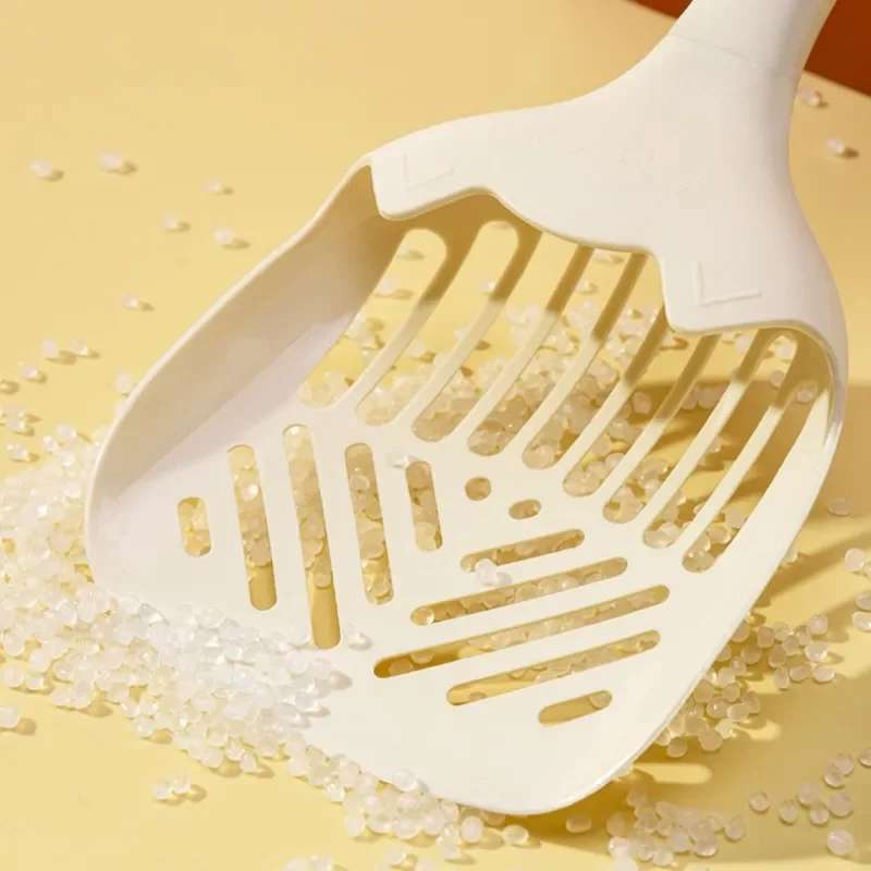 Pala de arena para gatos, pala de arena para gatos de gran tamaño, palas de arena con orificio grande para limpieza de inodoro para gatos, pala para gatos con mango largo, suministros para mascotas - imagen 3