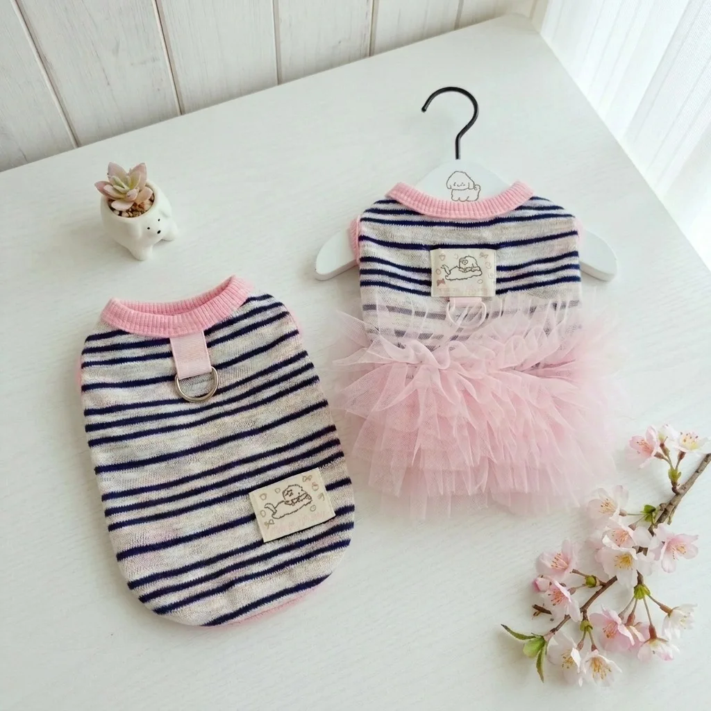 Vestido de malla con protección solar para perros pequeños