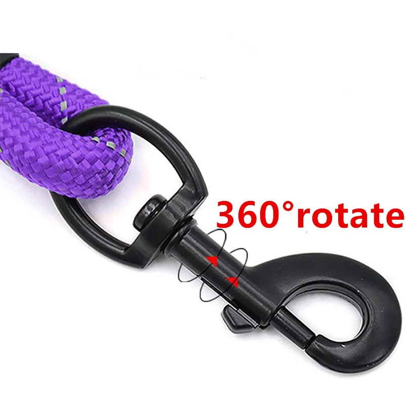 Correa reflectante para perro, correa corta de nailon con hebilla de aleación, cómoda para caminar - imagen 4