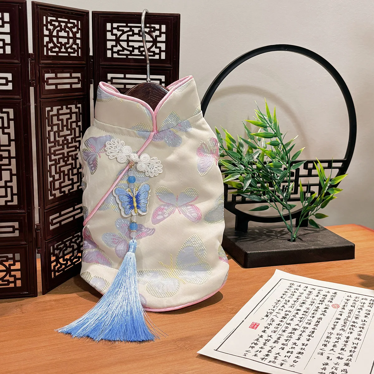 Otoño e Invierno mascota Cheongsam vestido para perros gato ropa de otoño e invierno chaqueta de ropa para cachorros de perros pequeños y medianos - imagen 3