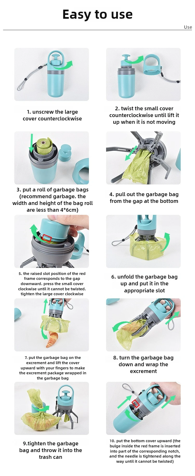 Soporte para bolsas del recogedor