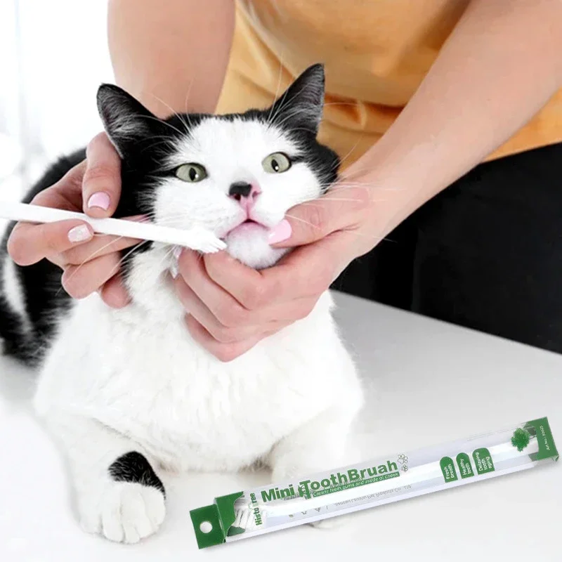 Cepillo de dientes para perros, Súper suaves cerdas de nailon, limpieza bucal de 360 grados, limpieza de cara de gato y espinillas - imagen 4