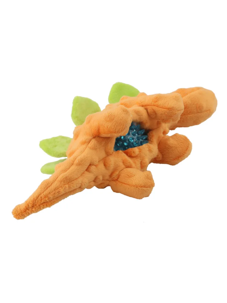 Juguetes de peluche para perros pequeños y grandes, juguete chirriante de dinosaurio, resistente a las mordeduras, chirriante - imagen 3