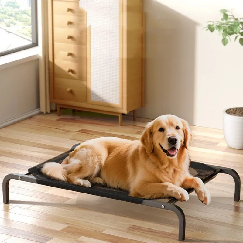 Cama para perros, camas a prueba de humedad para perros grandes, perrera para dormir, cama para perros fuera del suelo, estera de Camping para mascotas, casa para perros transpirable de verano - imagen 4