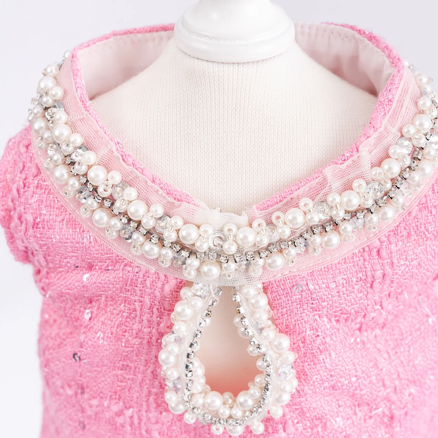 Vestidos lolita de Tweed para perros pequeños, vestido de princesa para perros, vestido de boda para mascotas, ropa Formal para fiesta de cumpleaños, vestido de invierno para perros - imagen 5