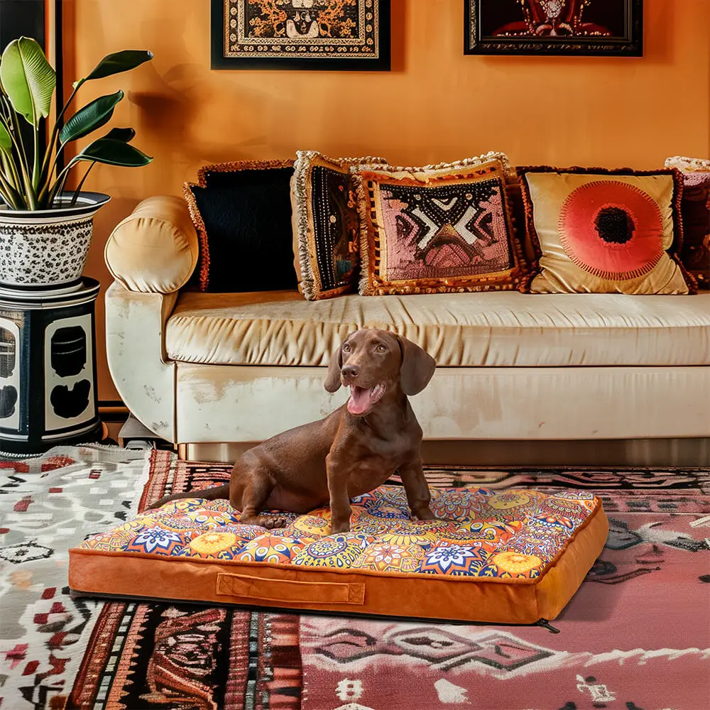 Almohada ortopédica marroquí, soporte completo, gruesa, cómoda, cama para perros - imagen 2