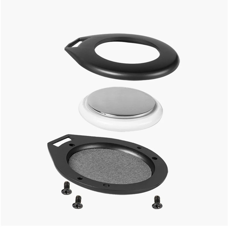 Funda de Metal de alta calidad para Apple Airtags, funda protectora para localizador de Apple, dispositivo antiarañazos con llavero de cuero - imagen 4