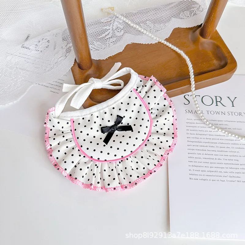 Babero para mascotas, lazo Floral, toalla de baba de encaje, bufanda para gato, Collar para perro, accesorio de peluche para mascotas, accesorios para perros pequeños, accesorios para cachorros - imagen 3