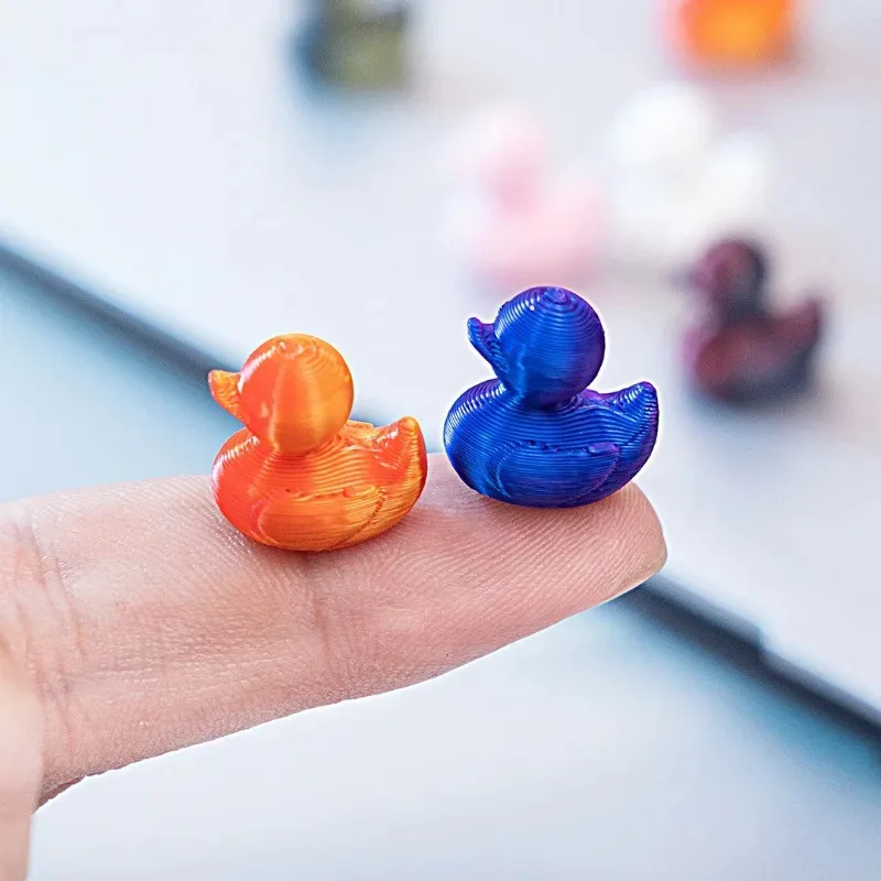 Mini adornos coloridos impresos en 3D para acuario, figuritas de pato pequeñas para decoración de pecera, adornos realistas en forma de animal - imagen 4