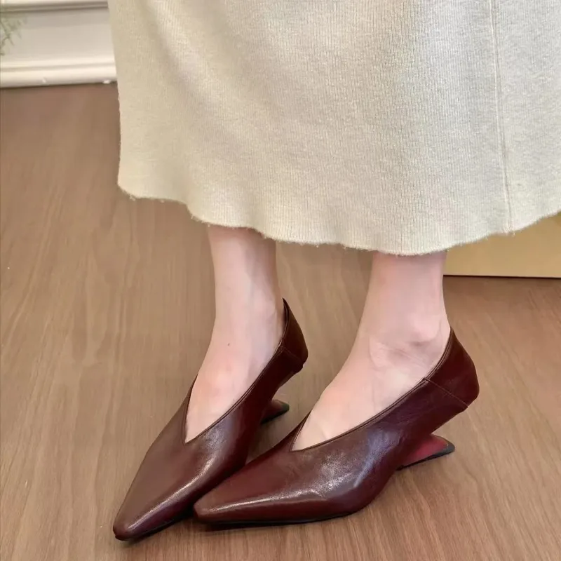 Zapatos de tacón alto cuero para mujer – Antideslizantes y punta fina - imagen 2