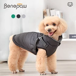 Chaqueta impermeable reflectante con cuello alto para perro de invierno