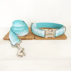 Collar personalizado para gato con placa identificativa ajustable azul