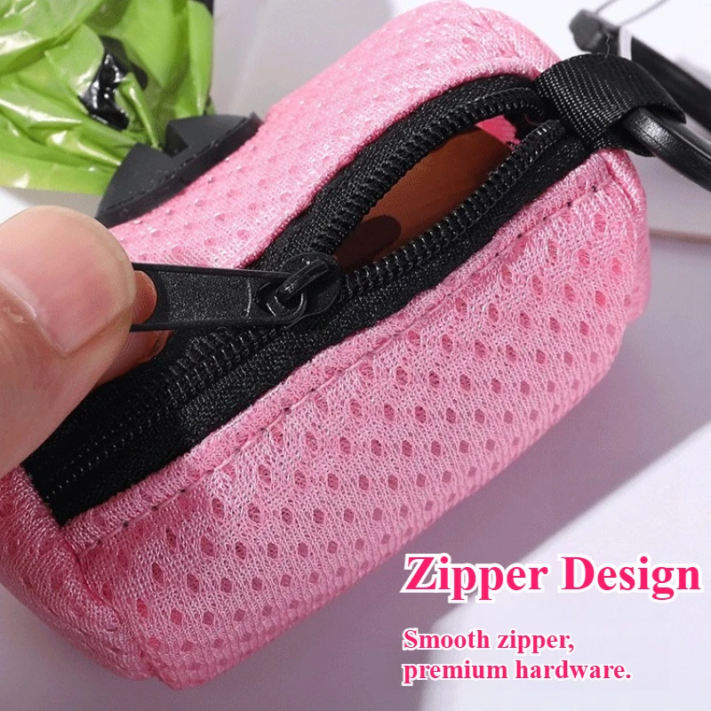 Dispensador portátil de bolsas para excrementos de perros, soporte para bolsas de basura con accesorio de correa con diseño de desgarro, herramienta de limpieza de excrementos - imagen 2