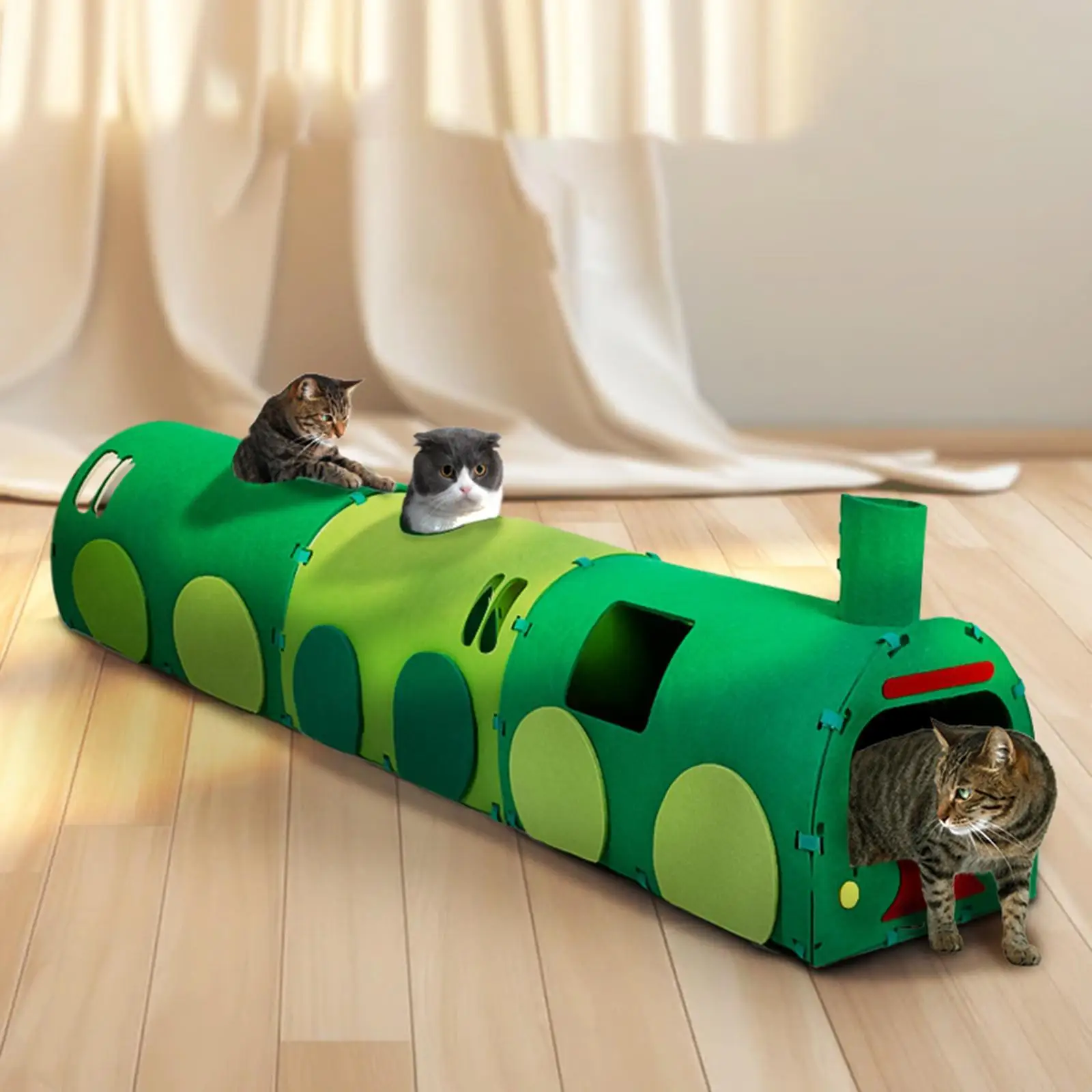 Cat Tunnel Cat Scratching Board Cat Bed Play Tube for Ferrets Rabbits Hiding